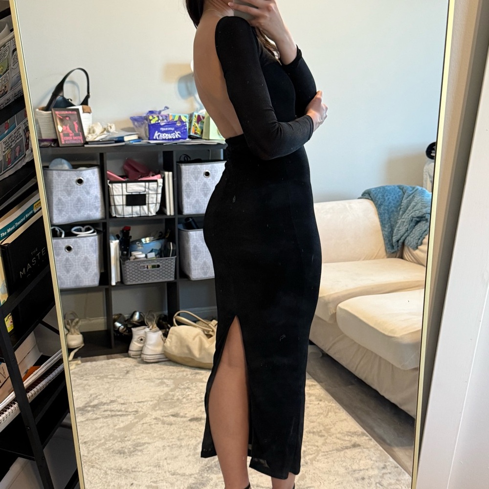 Princess Polly Classic Black Midi Dress